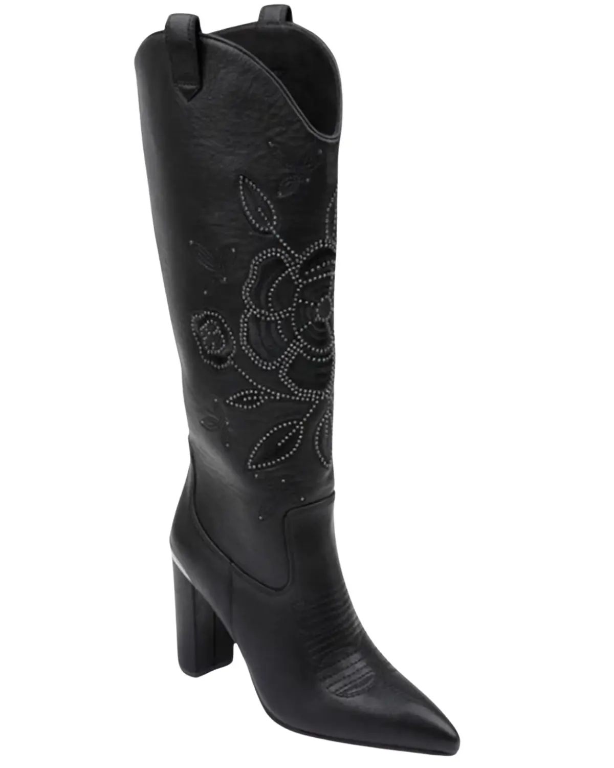 Daniel Diamond Women's Women'S Acadia Embroidered Western Boot Snip Toe - Dd3009-Black