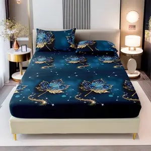 3pcs Blue Starry Sky Bedding Set, Soft Skin-Friendly, Easy Care, Fits Main Bedroom, Guest Room, Dormitory, Winter & All Seasons