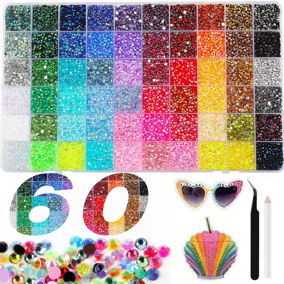 Rhinestone Bedazzling Multi-Pack Kit with 3mm Flatback Gems, Nail Art Decoration Craft Supply for Clothing & Shoes, Ideal Mother's Day Gift with Endless Possibilities