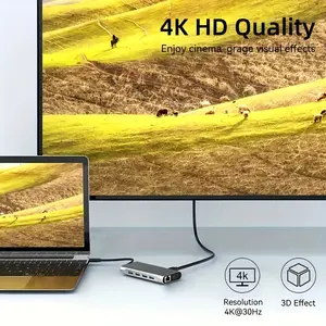 11in 1 Type-C USB C Expansion Base, suitable for MacBook/Windows and other USB C laptops