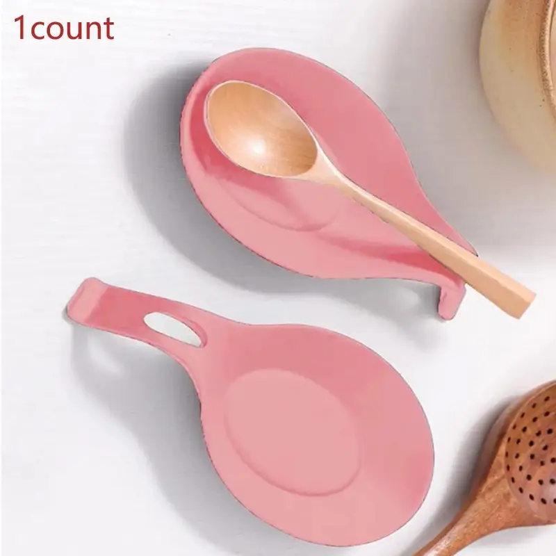 Multifunctional Silicone Spoon Rest, 1 Count Modern Easy To Clean Heat Resistant Spoon Holder, Heat Insulation Kitchen Utensil Holder, Tableware Rest for Home Kitchen