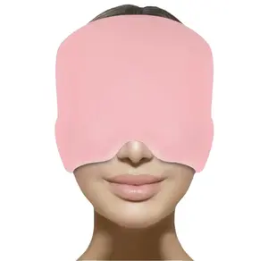 Migraine Relief Cap, Soothing Headache Ice Pack Mask Products, Cooling Gel Hat, Face Cold Compress Head Wrap for Tension, Stress & Hangover