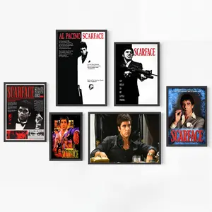 Scarface Movie Poster Canvas Print, Al Pacino Is Tony Montana Vintage Poster Family Bedroom Decor