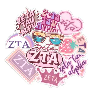 BBGreek Zeta Tau Alpha - 10 PVC Waterproof Decals Stickers - Official Vendor