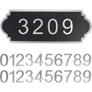 Address numbers for house,Two Sets of Numbers from 0-9,Outside House Address Number Mailbox Number Sign for House  Hotel Office Decorative Wall Plaque,Decorative Numbers Plaque.