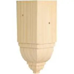 212 MAIN Beveled Pine Wood Inside Crown Corner Block, 4.5 In. Pine Decorative Block for Sailing Water Sports, Hammer Install Compatible