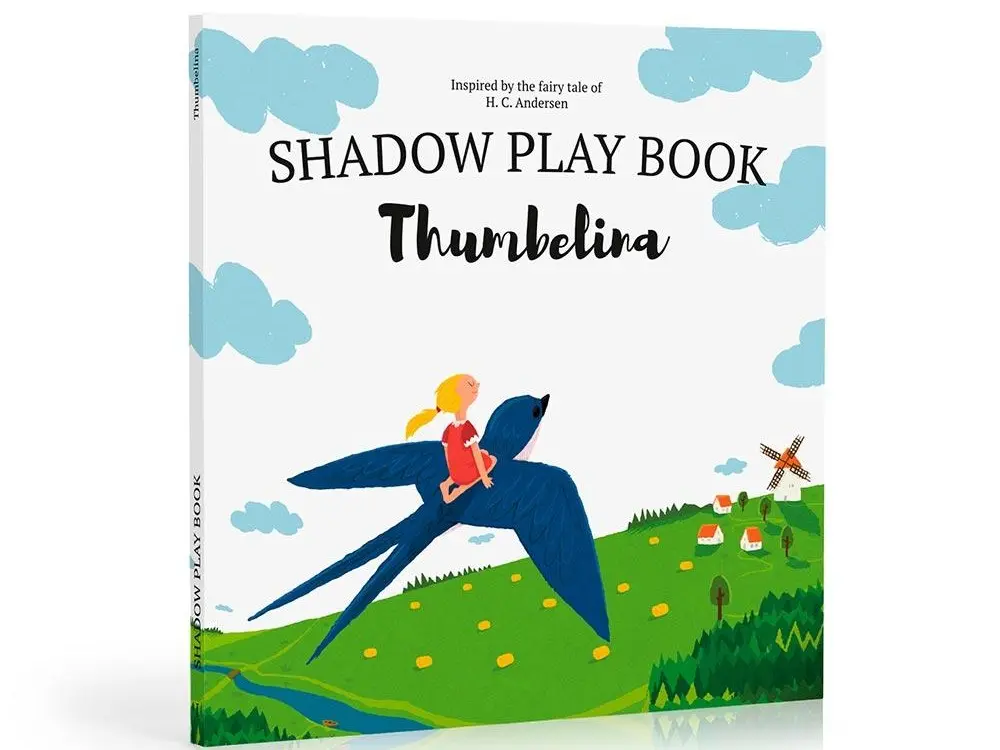 SHAPLABOO™ Thumbelina Shadow Play Book - Interactive Fairy Tale with Stunning Wall-to-Wall Shadow Illustrations for Kids' Imagination
