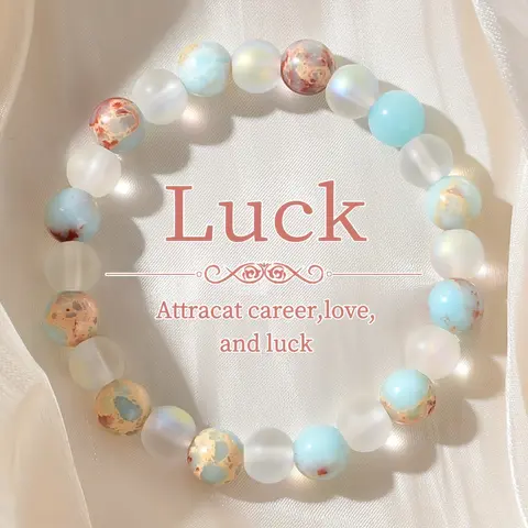 Elegant Unisex Beaded Bracelet Set - Genuine Aura Quartz, Natural Sea Sediment Beads, Stackable Layered Fashionable Bracelets Stack, Valentine's Day Love Jewelry for Any Occasion