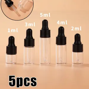 Essential Oil Glass Dropper Empty Bottle Sample Bottle with Glass Dropper, Serum Small Bottle Original Liquid Bottle Travel Container