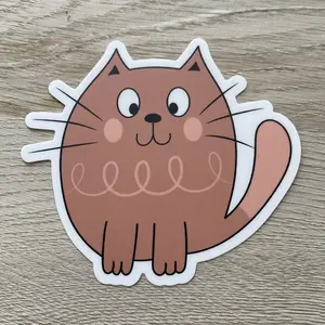 Cat sticker, kitty sticker, kitty stationery, water bottle decal, car decal, laptop sticker, made in the USA
