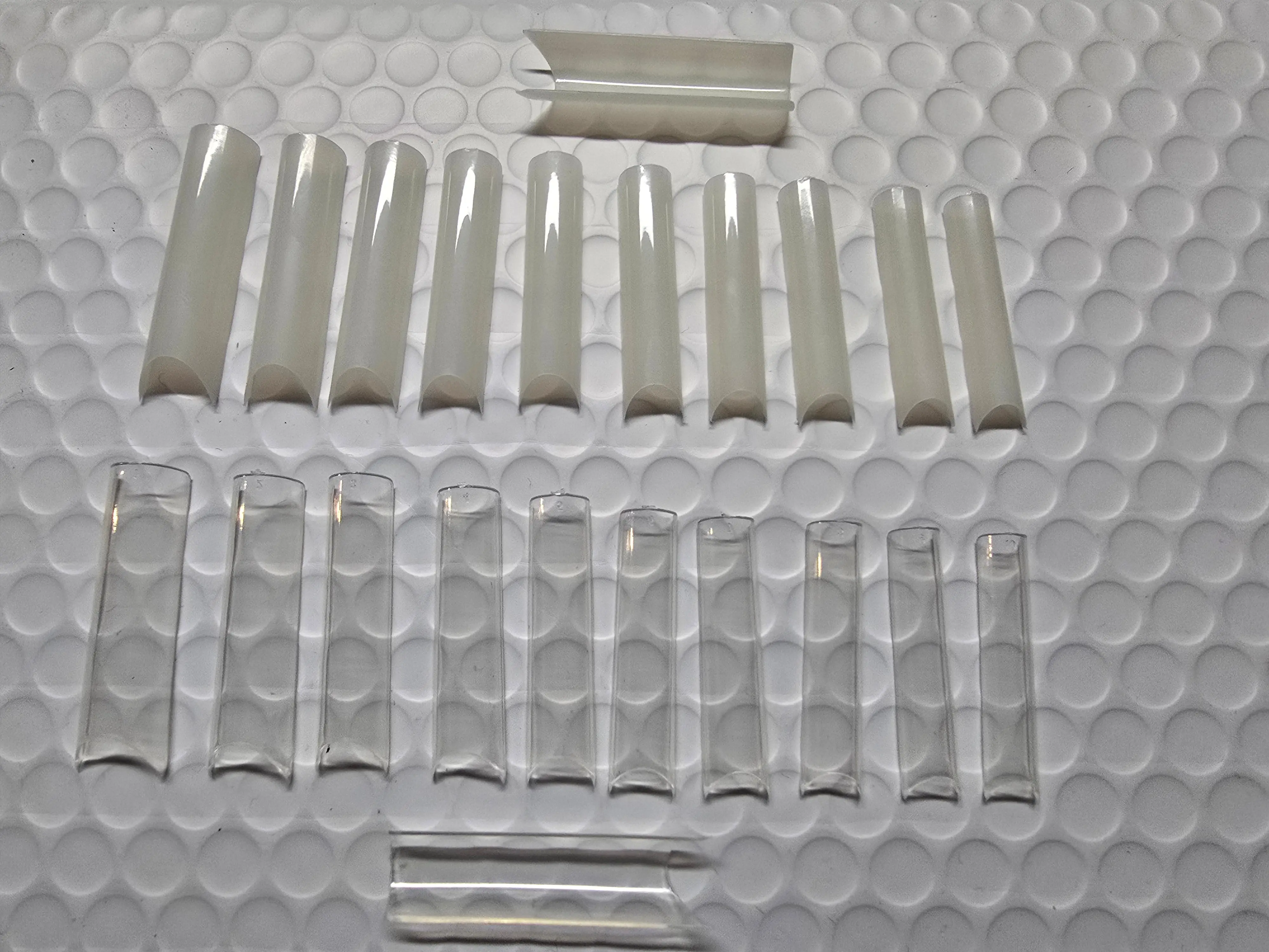 XXL C Curve  / Waterpipe / Half Tube Half Cover French Artificial False Nail Tips 100Pc in Bag CHOOSE Clear/ Natural Jargod