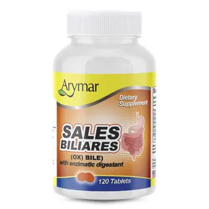 Arymar Sales Biliares Ox Bile with Digestive Enzymes 120 Tablets Dietary Supplement for Digestive Health