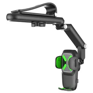 Universal 360 Degree Rotating Adjustable Car Phone Holder, Navigation Dashboard Mount, Sun Visor Phone Stand, Durable Design for Safe Driving, Cell Phone Car Mount, Universal Smartphone Holder