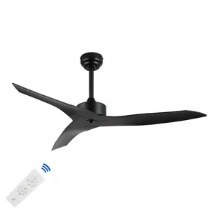 Aldrin 50" Modern Minimalist Iron/Plastic Mobile-App/Remote-Controlled 6-Speed Razor Ceiling Fan
