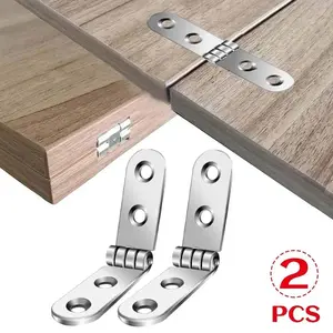 180 Degree Folding Hinge, Stainless Steel Hinge with Screws, Furniture Hardware for Sewing Machine Cabinet, Home Accessories