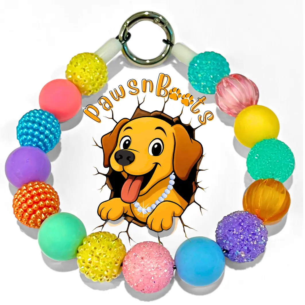 PawsnBoots Pastel-Bliss Pet Necklace-Collar Soft & Cheerful Style with Pastel Beads for Dogs & Cats Lightweight Adjustable Durable Construction