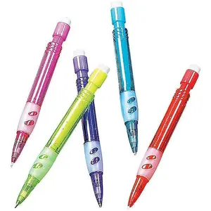 Plastic Mini Mechanical Pencils, Variety of Vibrant Colors, Transparent, 24 Mini Pencils Per Pack, Take .7mm Lead (Not Included), 3 3/4" Long