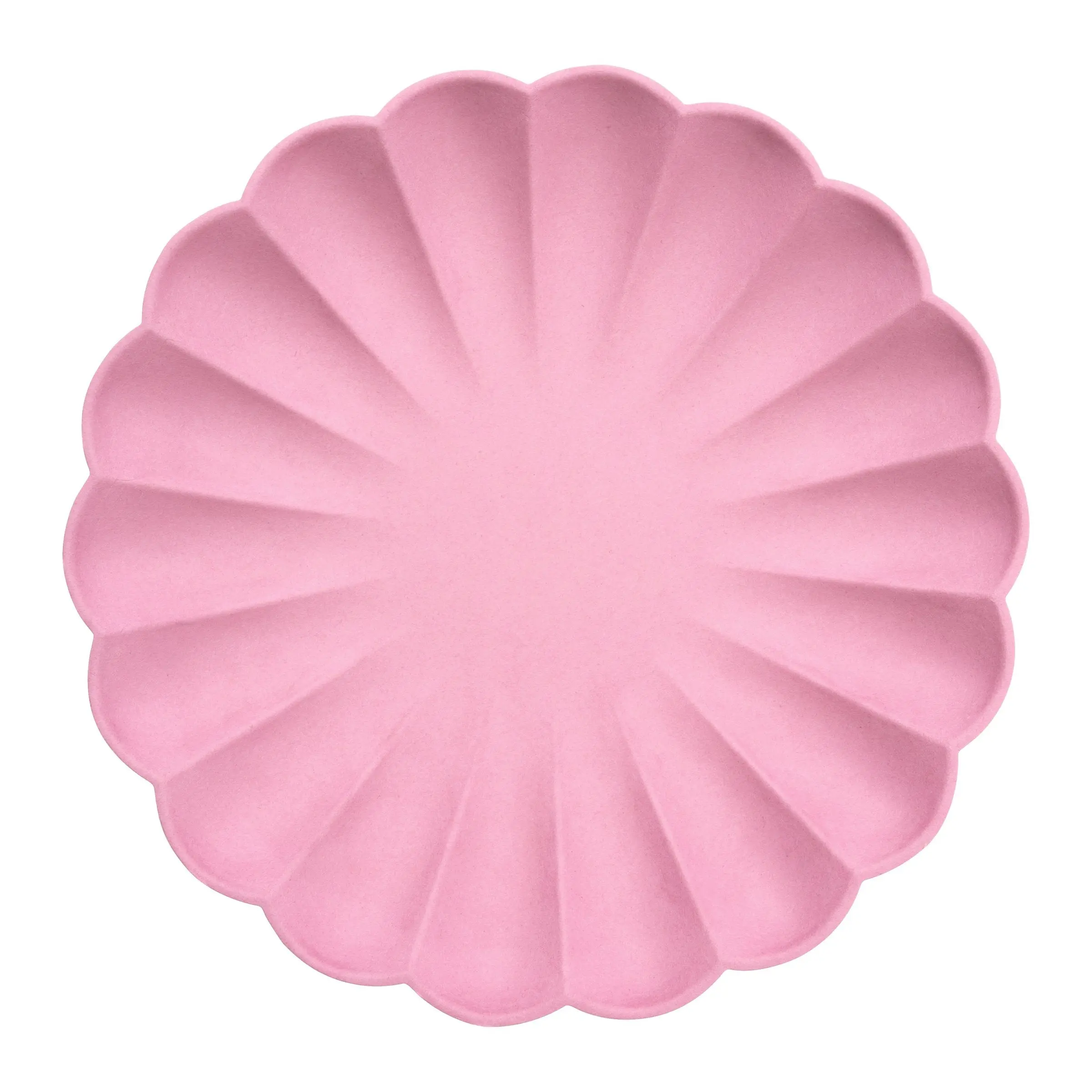 Large Bubblegum Pink Compostable Plates (x 8)
