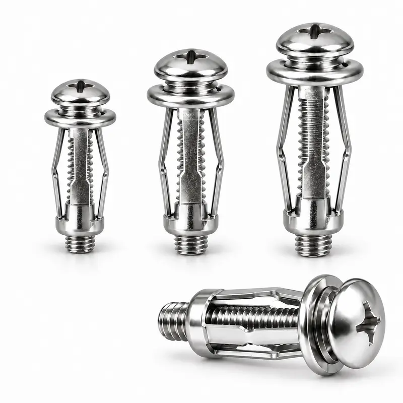 30/60/90Pcs M4 M5 M6 Thin Panel Rivet Locking Nuts Set, Rustproof Zinc Plated Carbon Steel Fasteners for Sheet Metal Fixing