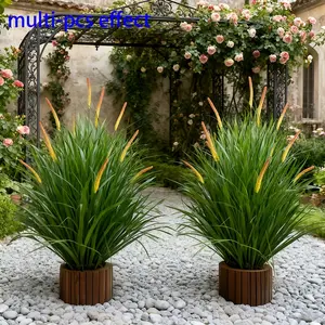 6pcs of Artificial Pampas Grass, Dog Tail Grass, Outdoor Artificial Greenery Plant. Suitable for Home, Courtyard, Hotel Decoration, Outdoor Gardens, Lawns, Patios, Windowsills, Offices, Indoor and Outdoor Decor. An Excellent Choice for Spring and Summer