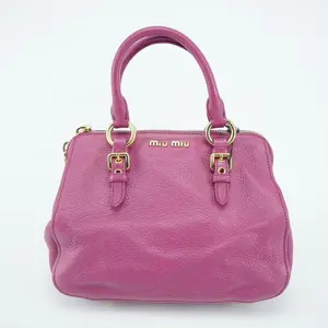 Pre-owned Miu Miu Leather Messenger Bags Preloved Bag