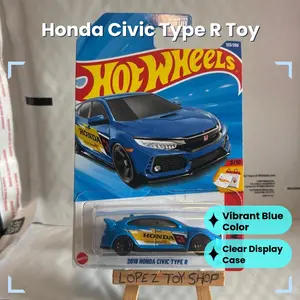 Hot Wheels 2018 Honda Civic Type R Die-Cast Car Model 123/250 Series Collectible Toy for Kids Ages 3+ Blue Edition Then And Now