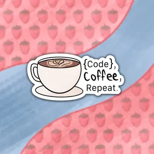 Code Coffee Sticker Software Engineer Sticker Tumbler Sticker Laptop Gifts for Engineer Computer Science Cute Tech Sticker Engineer Gift