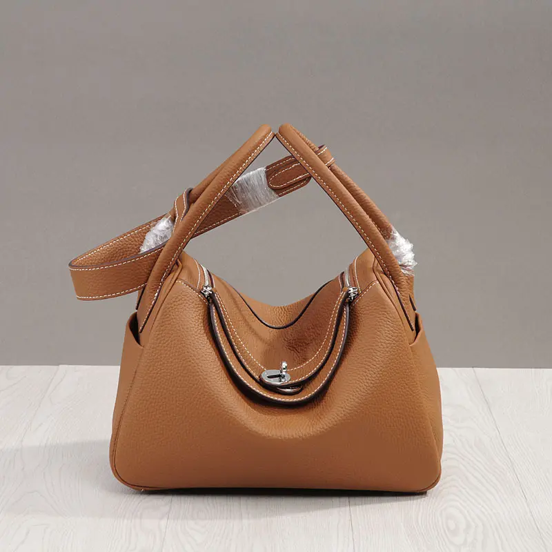 Elegant Genuine Leather Bag, Mini Capacity Shoulder Handbag for Stylish Women,  Luxury First Layer Cowhide Handbag for Women