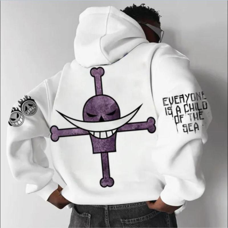 Whitebeard hoodie One Piece, Oversize One Piece Print Hoodies