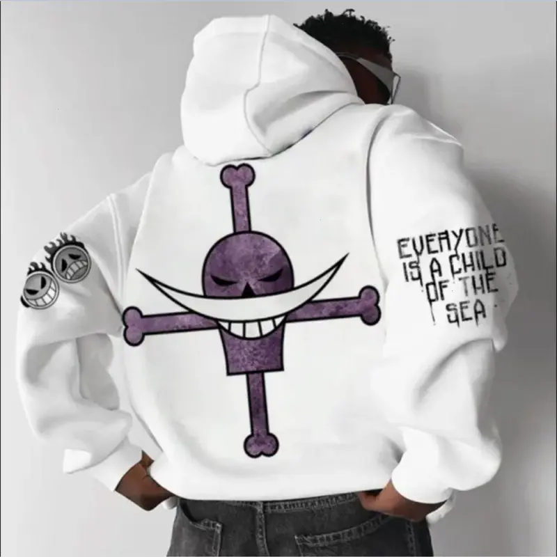 Whitebeard hoodie One Piece, Oversize One Piece Print Hoodies