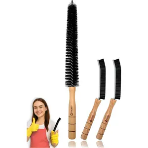 Dryer Lint Brush Vent  Cleaner, Refrigerator Condenser Coil Brush & Crevice Gap Cleaning Brush (2PCS) for Household Use - Grout Scrub Brush, House Cleaning Supplies,  Essentials