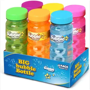 004-PP   6 Pcs Bubble Bottles with Wand,Bubbles Party Favors for Kids,Summer Toys, Blow Bubbles Solution Novelty Toy, Party Favors, Birthday Party Supplies, Outdoor & Indoor Activity,4oz,6 Colors