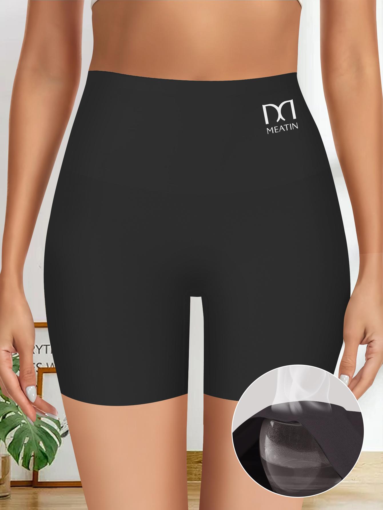 QUASTI 4PCS Women's High-Waist Shapewear Shorts – Elegant Solid-Color Sculpting Design, Premium 77% Polyamide Fabric for Silky Comfort, Seamless Tummy Control Shorts for Confident Everyday Wear