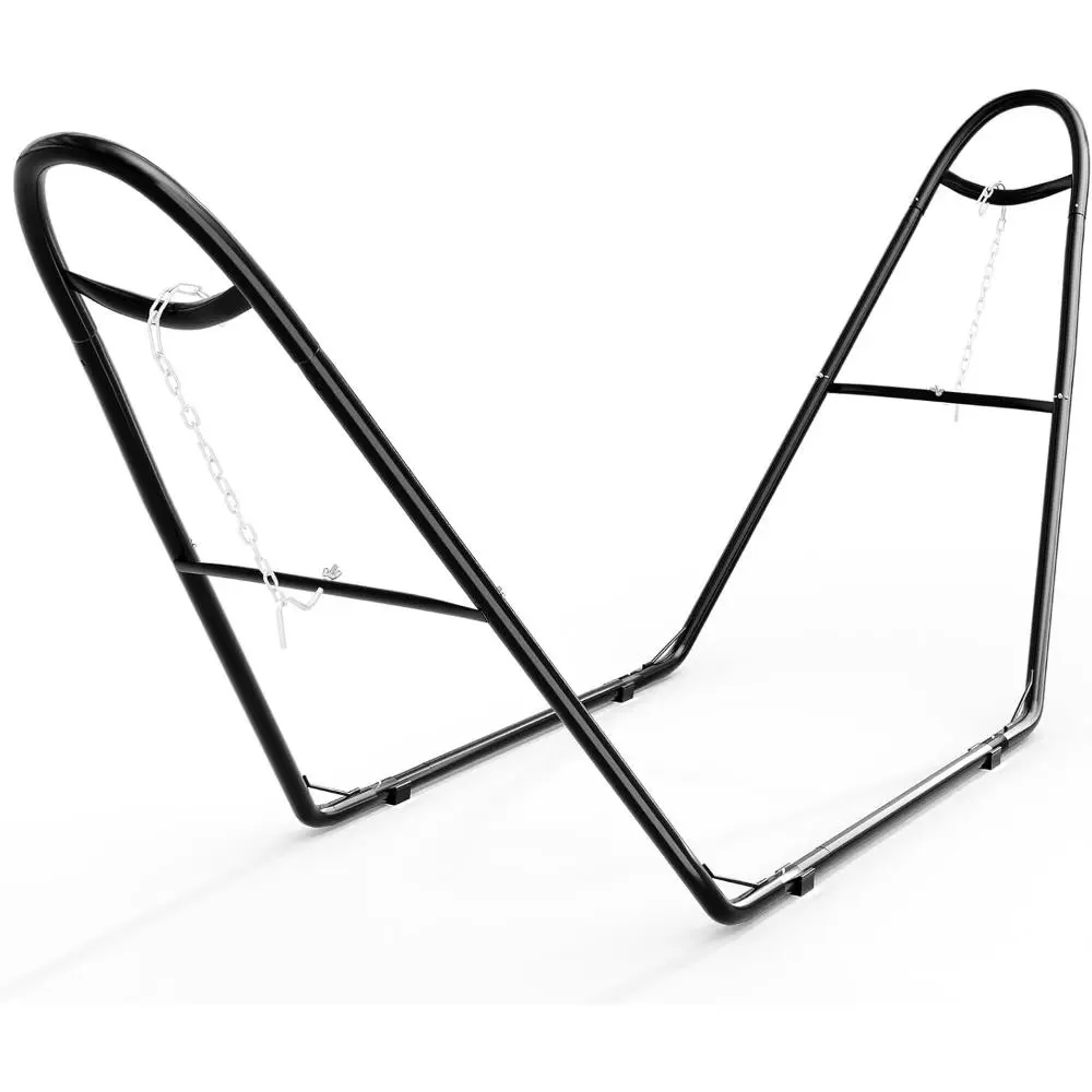 Universal Double Hammock Stand, 550-Pound Capacity, Heavy-Duty Hammock Stand for Outside, Fits 9 to 14 Foot Hammocks, Black
