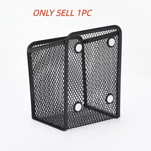 Stainless Steel Magnetic Mesh Pencil Holder, 1 Count Desk Organizer, Desk Storage Box, Stationery Holder for Home Office School, Multifunctional Stationery, Marker Holder, Office Desk Accessories, Desk Organizer Tidy, Pen Holders
