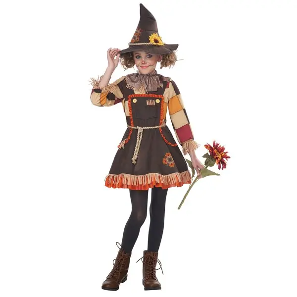 Girl's Patchwork Scarecrow Costume