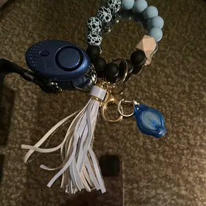 Blue safety keychain