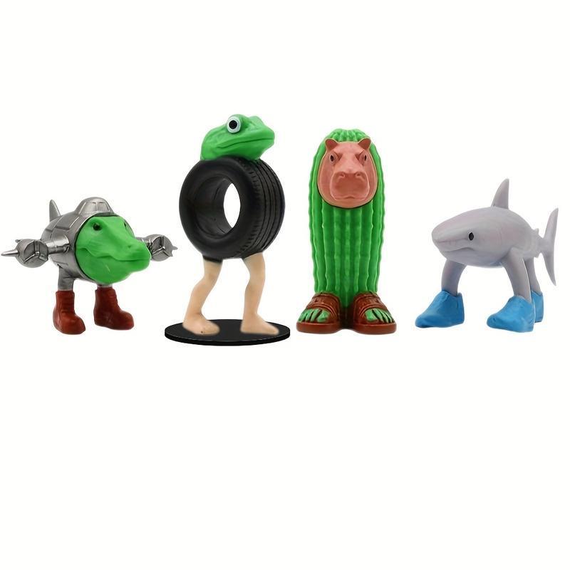 8pcs 1 Set Italian Brainrot Plastic Toy Action Figure Tung Tung Tung Sahur Tralalero Tralala Decorative Desktop Ornaments Christmas Birthday Gifts Animals Toyset Dinosaur Italian Brainrot Animal Figurine Set