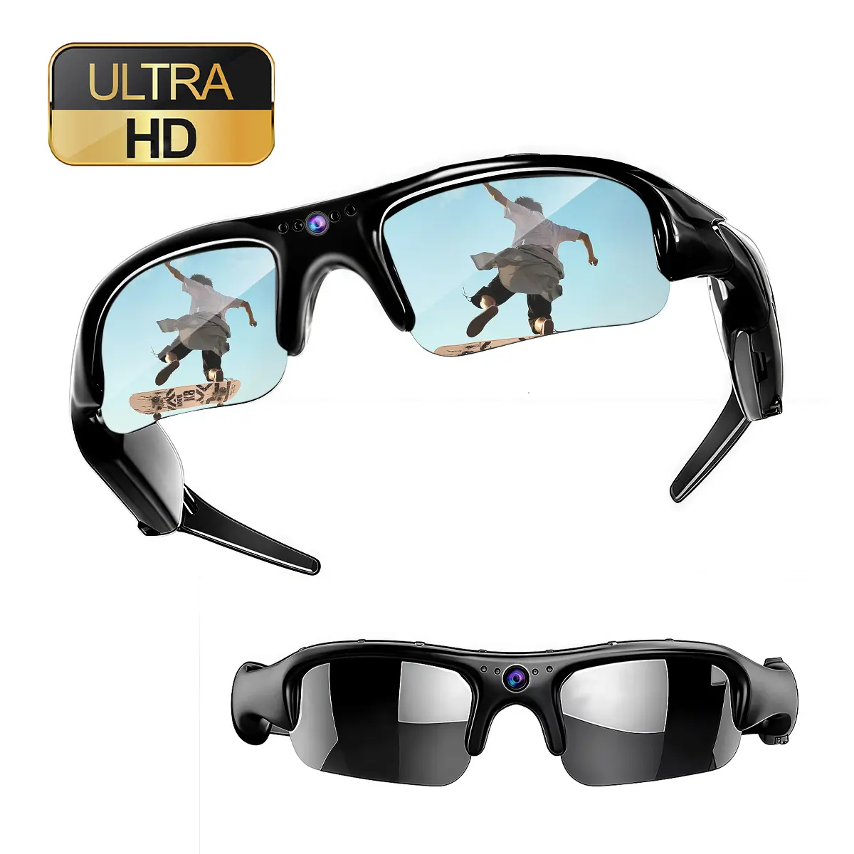 Camera And Video Glasses,1080P HD Smart Camera Glasses,Sunglasses That Can Record Videos,Photochromic Sunglasses,Wifi Transmission,For Outdoor Sports,Biking,Hiking,Wireless Smart Glasses
