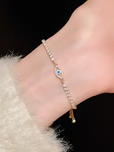 Elegant Elliptical 'wisdom Eye' Bracelet, Meditation Theme Jewelry, High-End Design, Fashionable and Versatile, Perfect for Any Occasion