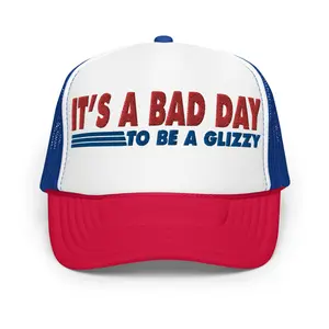 It's a bad day to be a glizzy | funny and trendy foam trucker hat - 100% Polyester Front, 100% Polyester Mesh Back, Unisex, Casual Style