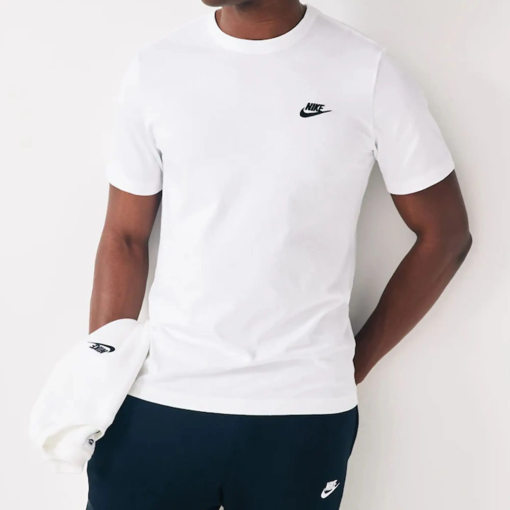 Nike Sportswear Men's Club Seasonal 1 Short-Sleeve T-Shirt "White" – Classic Casual Tee Featuring Soft Cotton Fabric, Comfortable Standard Fit, Timeless Crew Neck Design, and Iconic Nike Sportswear Branding for Everyday Wear, Streetwear, Training