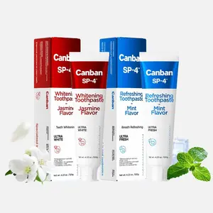 CanBan2025 Upgraded Probiotic Toothpaste Duo​ | ​Whitening​ (Red Tube: Fights Coffee Stains & Yellowing) + ​Fluoride​ (Blue Tube: Fights Bad Breath) + 2 Free 20g Travel Sizes​​#NaturalIngredients #GentleCare #OralHealth#WhiteningSolutions #PatentedFormula
