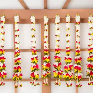 Elegant Jasmine Garland | Artificial Floral Strings for Indian Festivals, Weddings, and Home Decor | Timeless Diwali & Eid Ornament