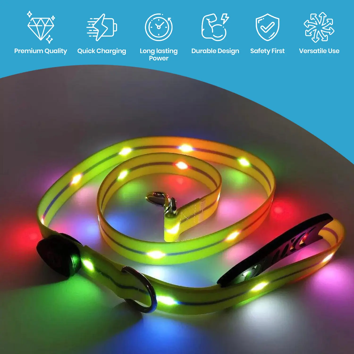 Leap Pharma - LED Rechargeable Dog Leash 42.5"
