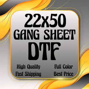 Custom DTF Transfers, DTF Print, DTF Prints, High-Quality Transfer, Full Color Prints, Custom 22x50 Gang Sheet DTF