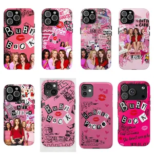Y-Mean Girls Burn Book phone Cases For iPhone 17 16 15 14 13 12 Promax Pro Plus, Double-layer hard shell protection,best Gift