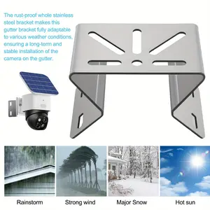 Stainless Steel Wall Corner Surveillance Mount (for Ptz), CCTV Camera System Adapter, Durable Security Holder, Easy Installation