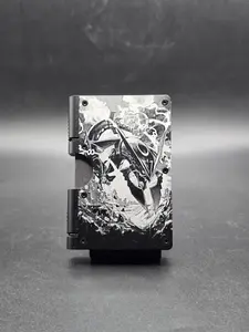 Celestial Sky Dragon Metal Wallet – Laser Engraved RFID Blocking Wallet with Secure Hinge System