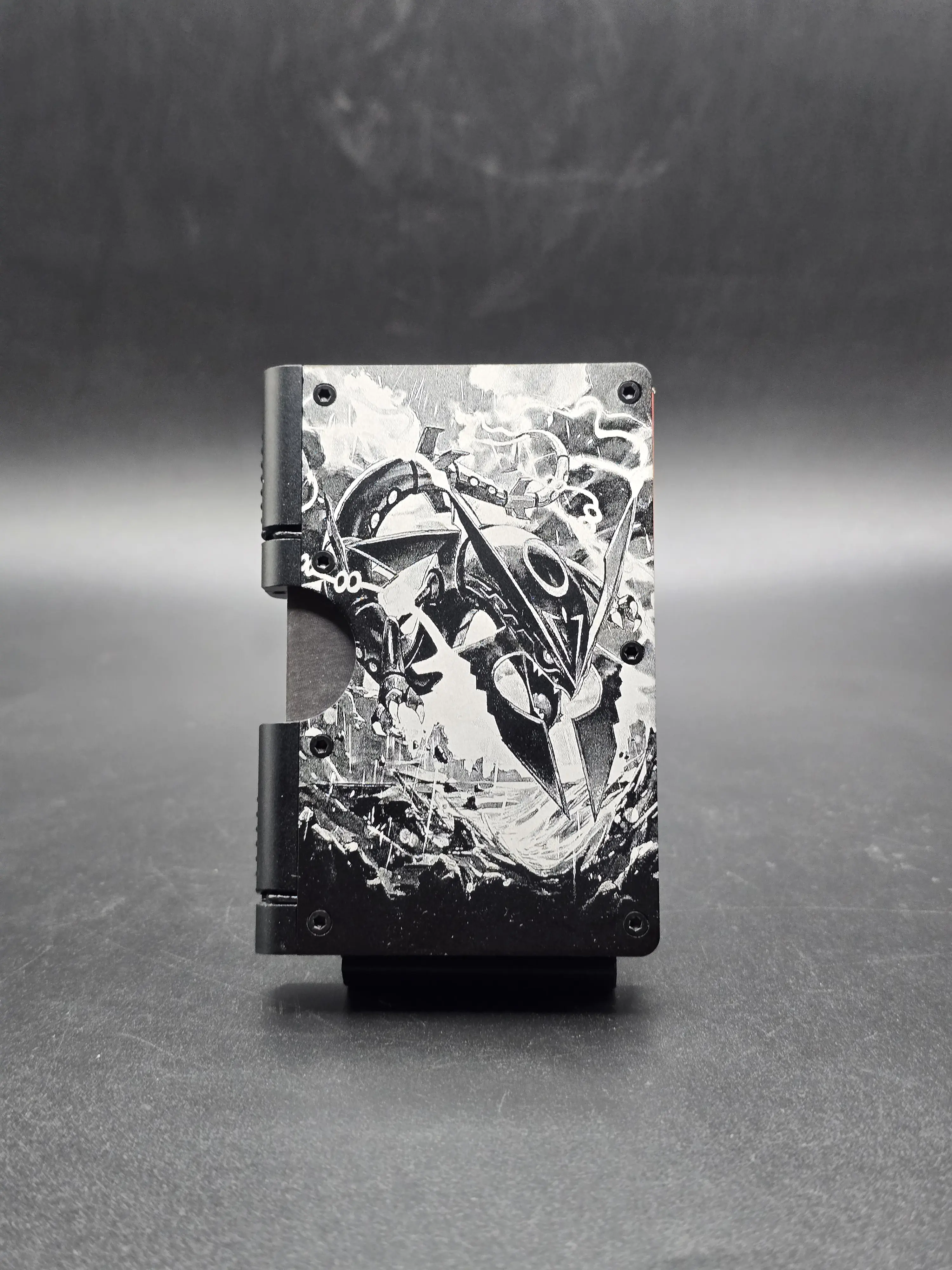 Celestial Sky Dragon Metal Wallet – Laser Engraved RFID Blocking Wallet with Secure Hinge System